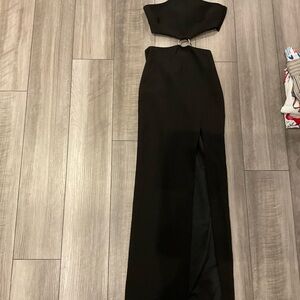 Likely Black Dress with Ring Detail